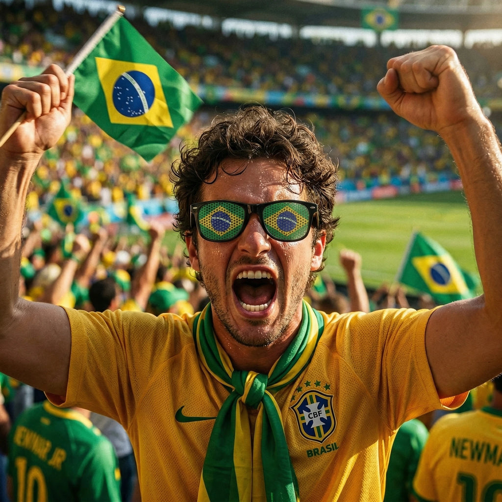 8PCS HD Vision Flag Sunglasses Football Match Fans Sun Glasses Comfortable Anti-slip Legs Sports Party Eyewear