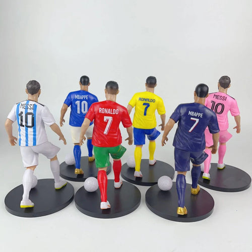 Figurines Football Stars – Ronaldo, Messi, Mbappé – Cadeau Fan