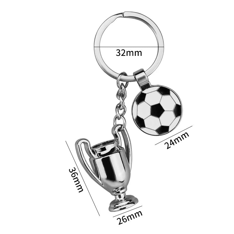 Porte-clés Souvenir Football – Trophée Coupe d'Europe – Cadeau Fan