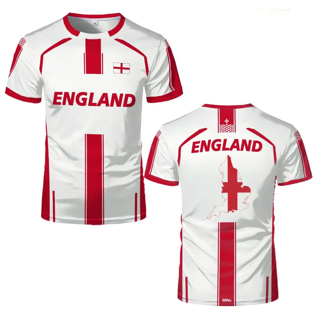2026 New England Flag Print T-shirt Summer Outdoor Sports Breathable Quick-Drying Jersey Men Women Football Training Jerseys