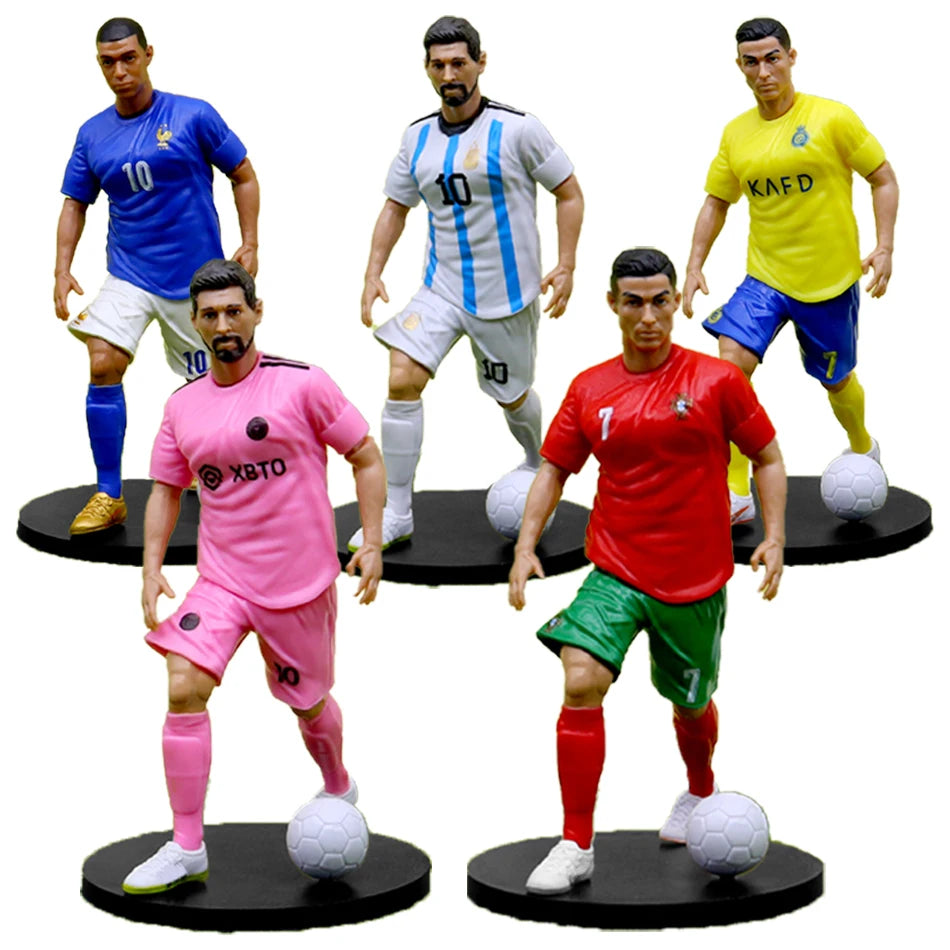 Figurines Football Stars – Ronaldo, Messi, Mbappé – Cadeau Fan