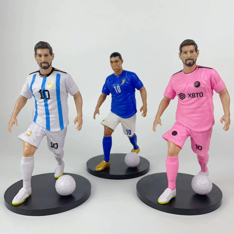 Figurines Football Stars – Ronaldo, Messi, Mbappé – Cadeau Fan