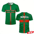 2026 New Design Morocco Flag Pattern Men's T-shirt Football Jersey 3D Printing Short Sleeve Sports Tops Round Neck Tee Shirts