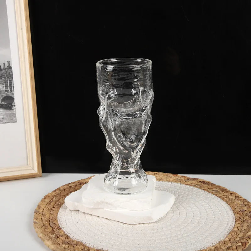 Verre à bière trophée de football 500 ml en verre borosilicate de haute qualité, cadeau pour la fête des pères, pour petit ami, pour les fans, pour les matchs de football 2026