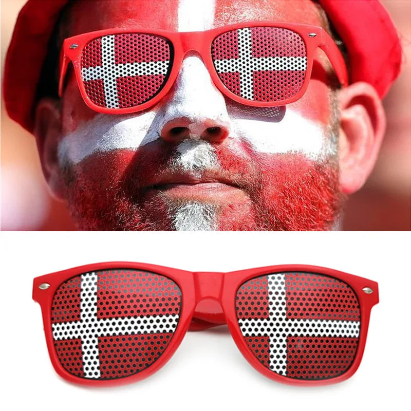 Lunettes de Soleil Drapeaux – 42 Pays – Accessoire Supporter Football