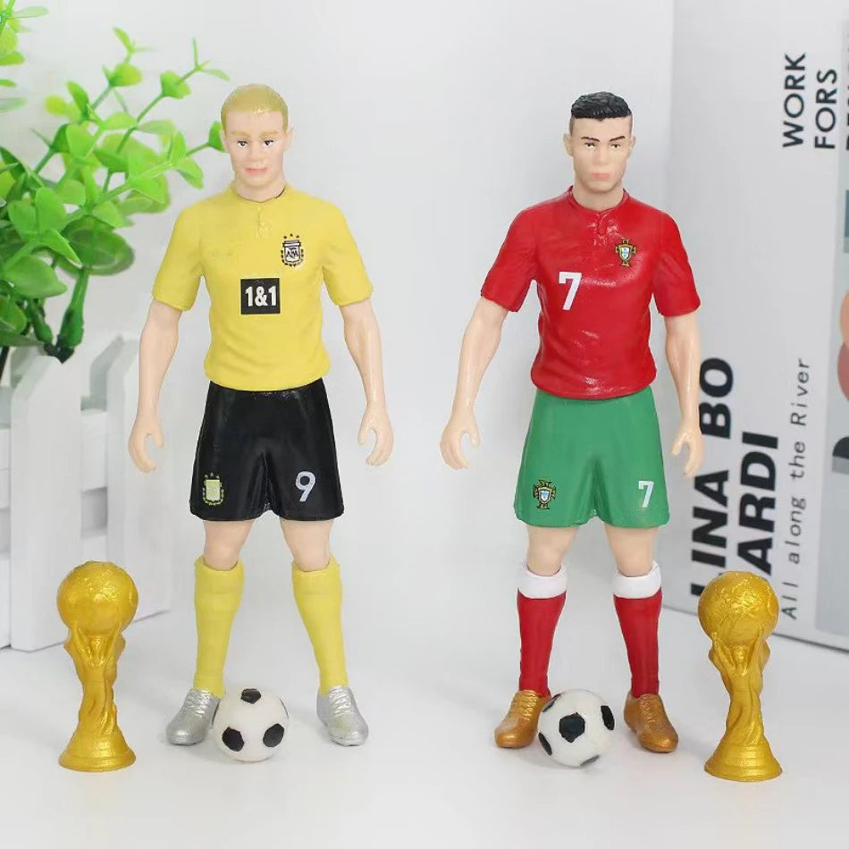 Figurines Football Stars – Ronaldo, Messi, Mbappé – Cadeau Fan