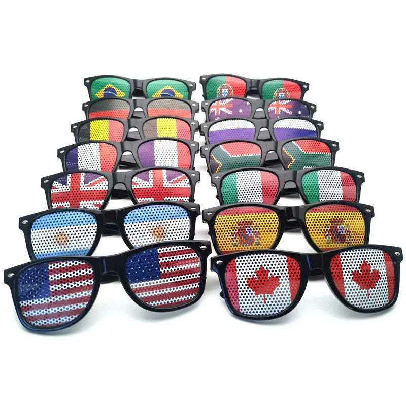 Lunettes de Soleil Drapeaux – 42 Pays – Accessoire Supporter Football
