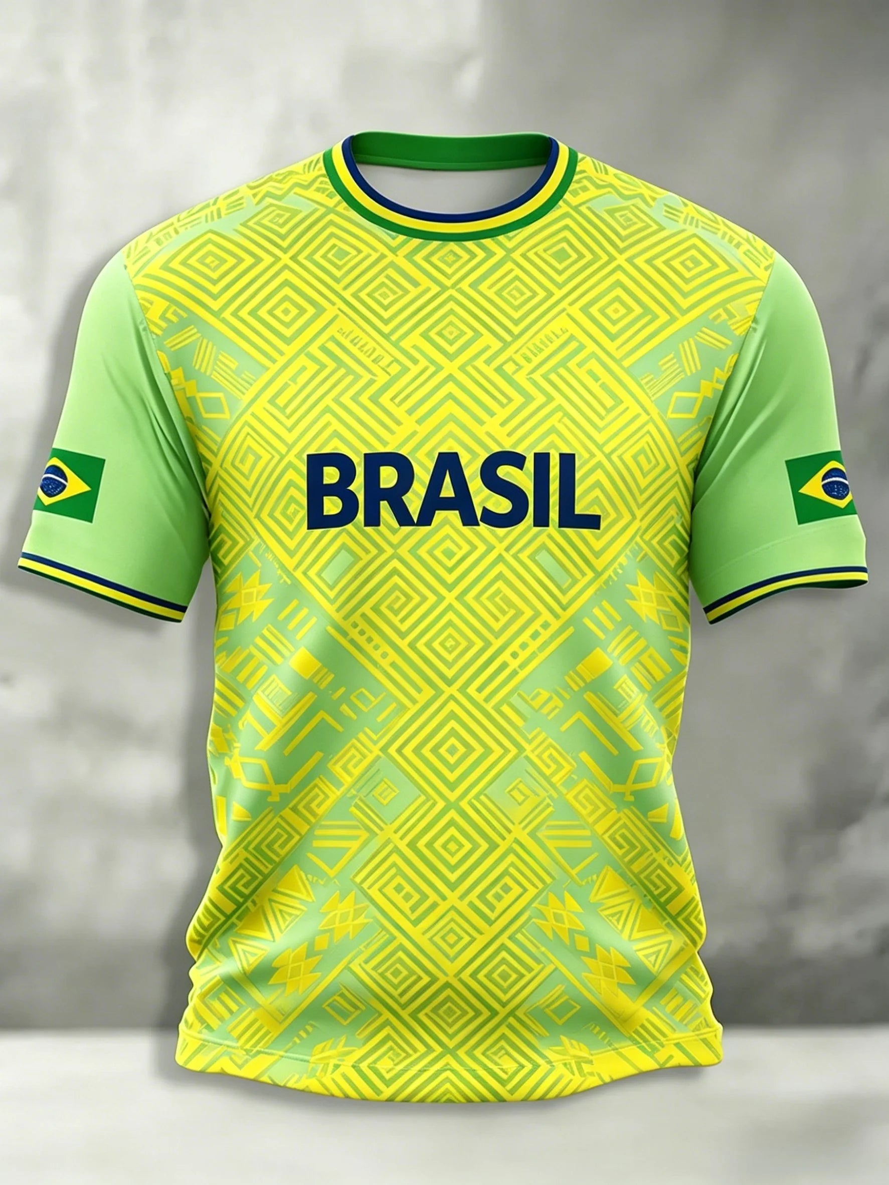 2026 Summer New Brazil Football Jerseys For Men Classic God Brazil Short Sleeve Tees Casual O-neck Sports Tshirts Man Clothing