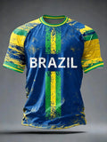 2026 Summer New Brazil Football Jerseys For Men Classic God Brazil Short Sleeve Tees Casual O-neck Sports Tshirts Man Clothing