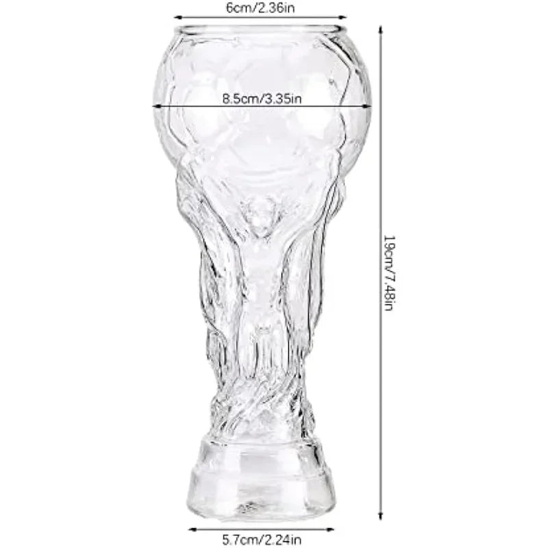 Verre Ballon de Football – Mug Original en Verre Borosilicaté – 3 Tailles