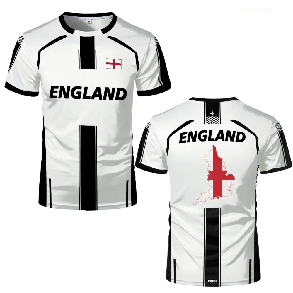 2026 New England Flag Print T-shirt Summer Outdoor Sports Breathable Quick-Drying Jersey Men Women Football Training Jerseys