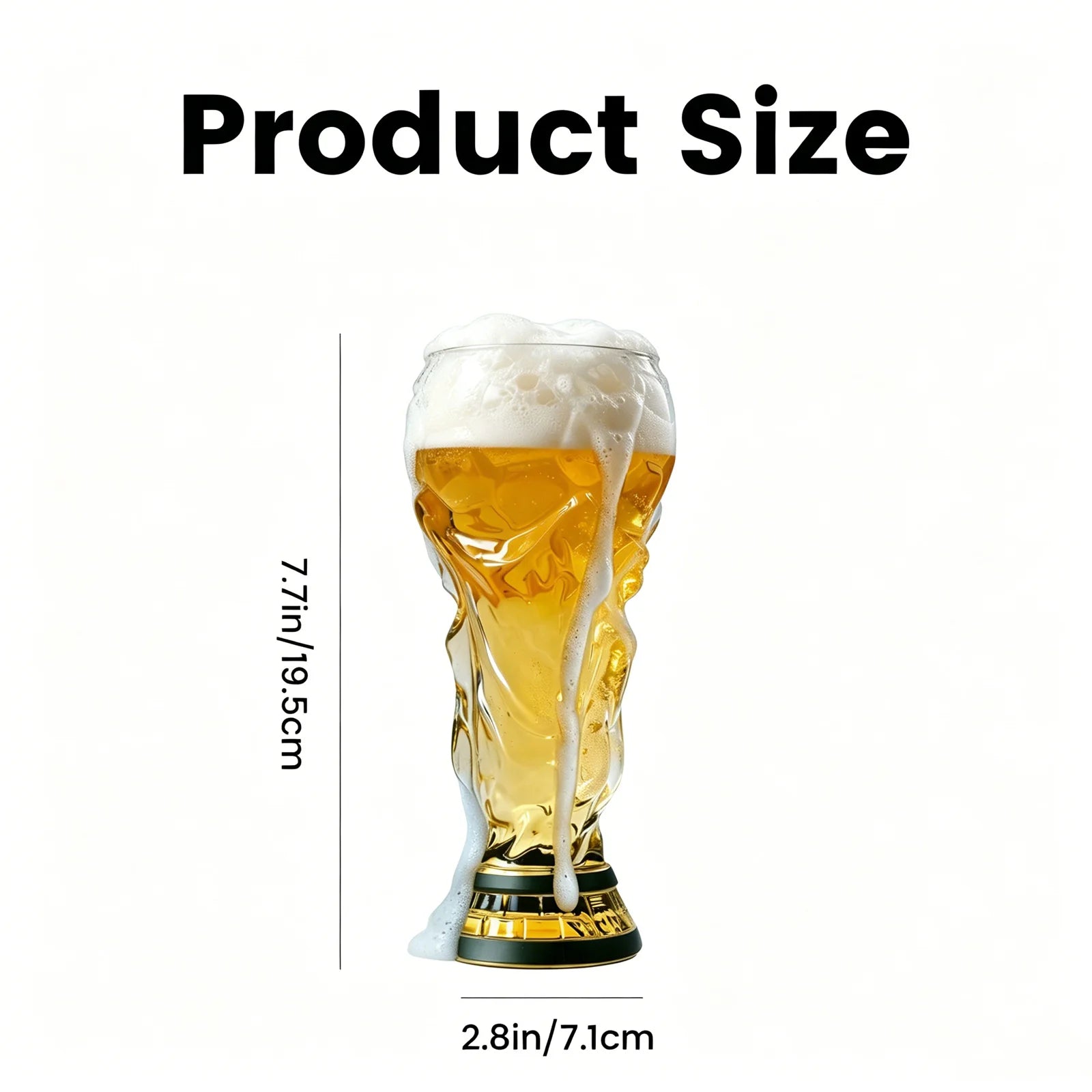 Verre à Bière Coupe de Champion Football – Cadeau Fan 16oz (450ml)