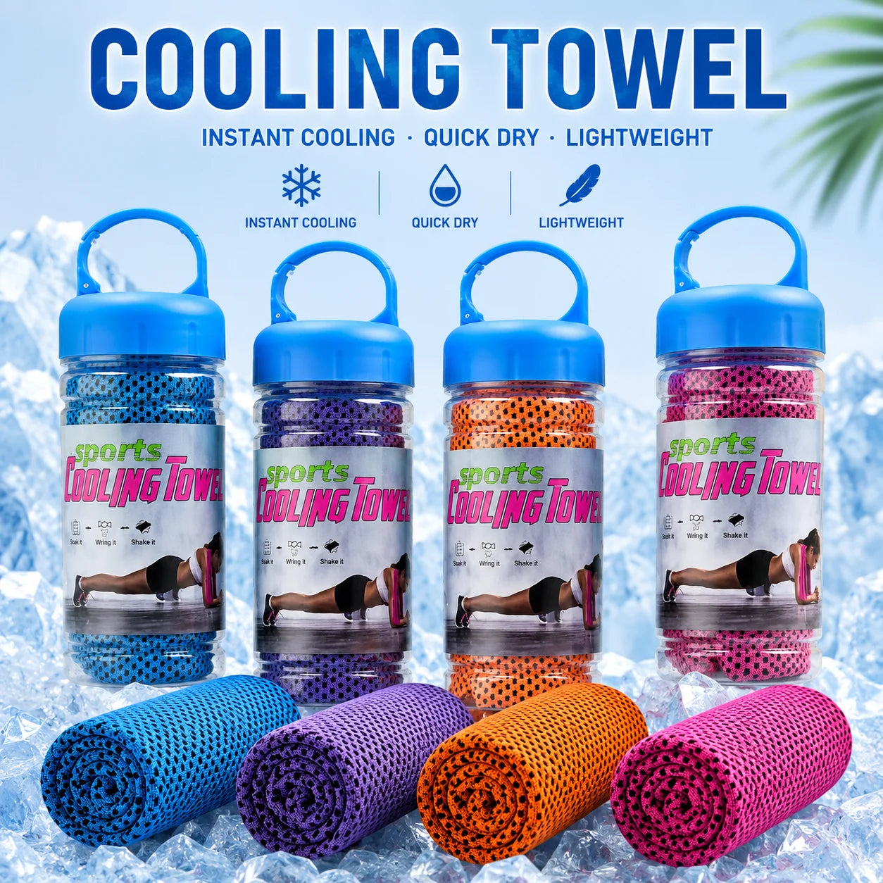 Serviette Rafraîchissante Instantanée Sport & Voyage