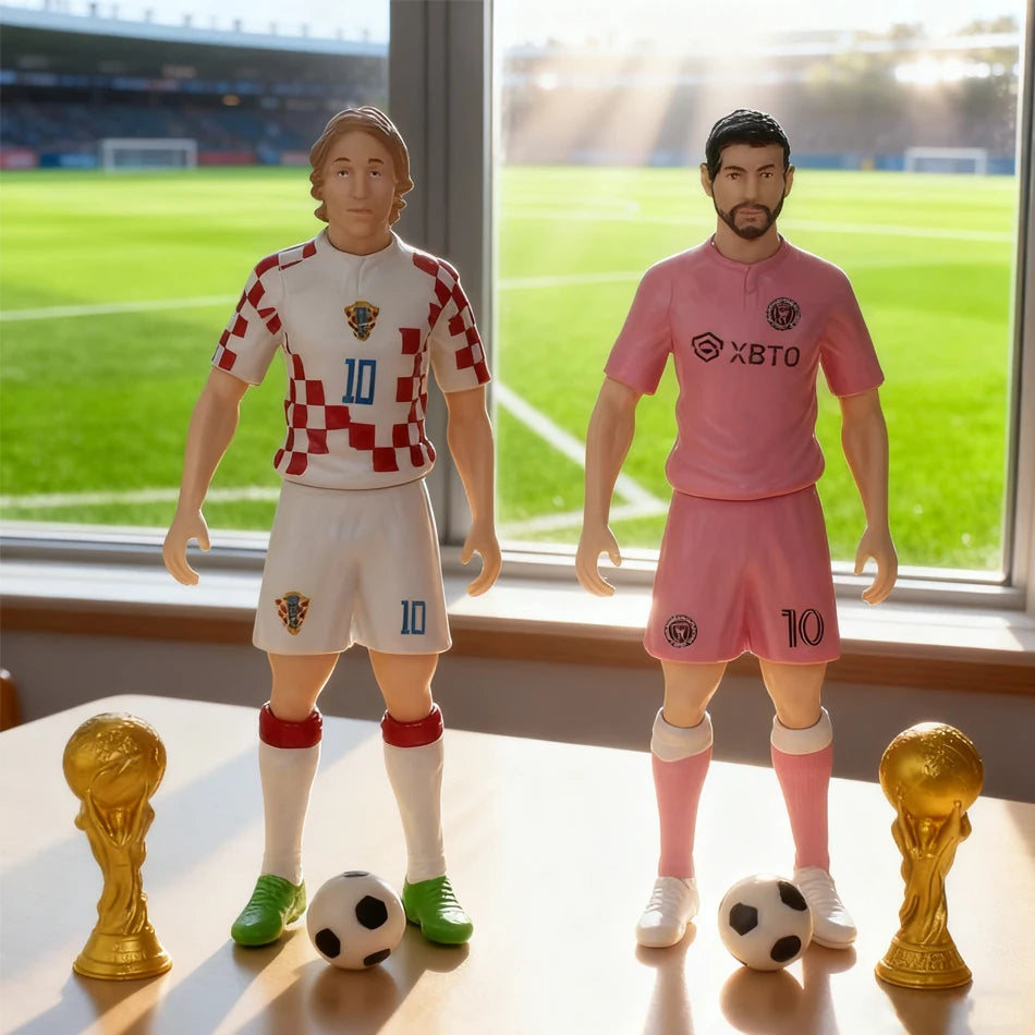 Figurines Football Stars – Ronaldo, Messi, Mbappé – Cadeau Fan