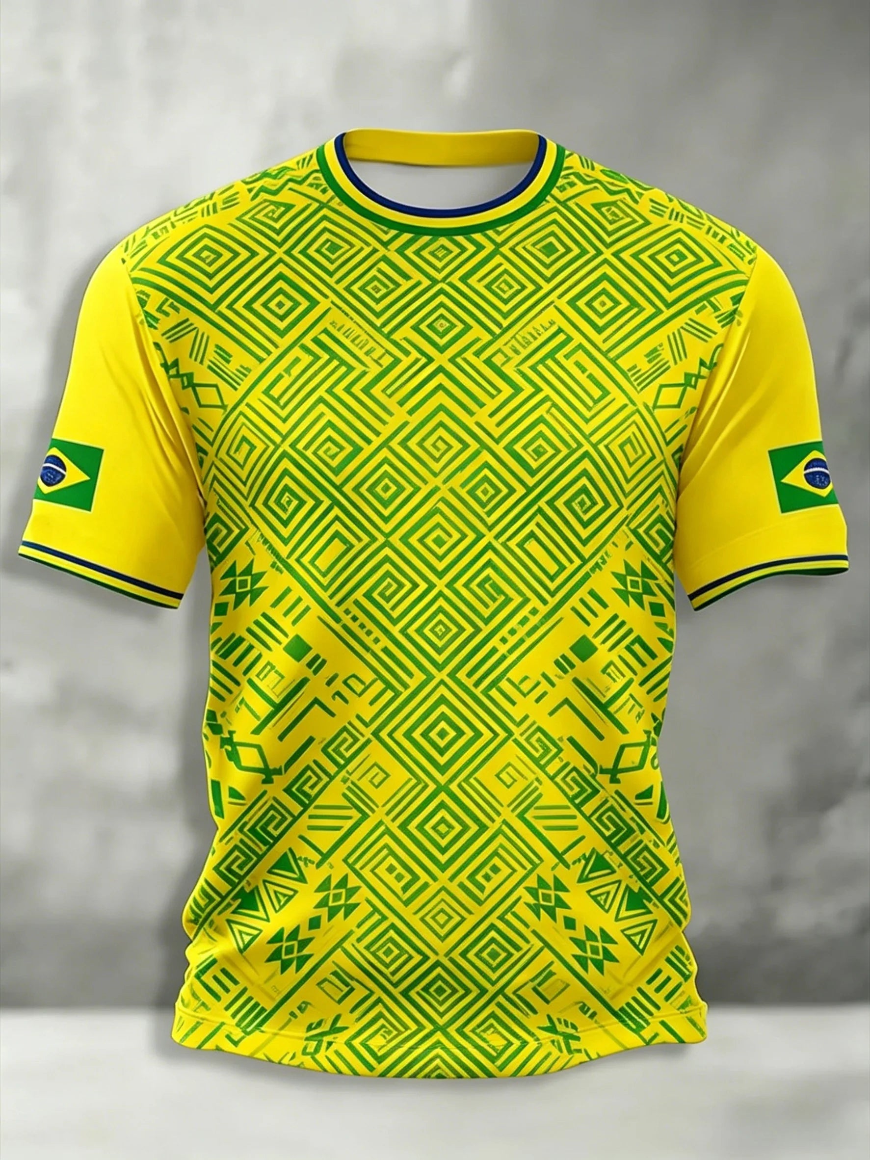 2026 Summer New Brazil Football Jerseys For Men Classic God Brazil Short Sleeve Tees Casual O-neck Sports Tshirts Man Clothing