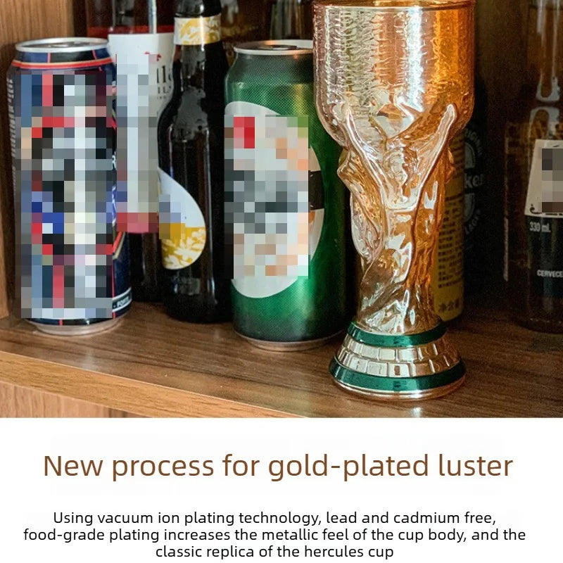 Verre à bière trophée de football 500 ml en verre borosilicate de haute qualité, cadeau pour la fête des pères, pour petit ami, pour les fans, pour les matchs de football 2026