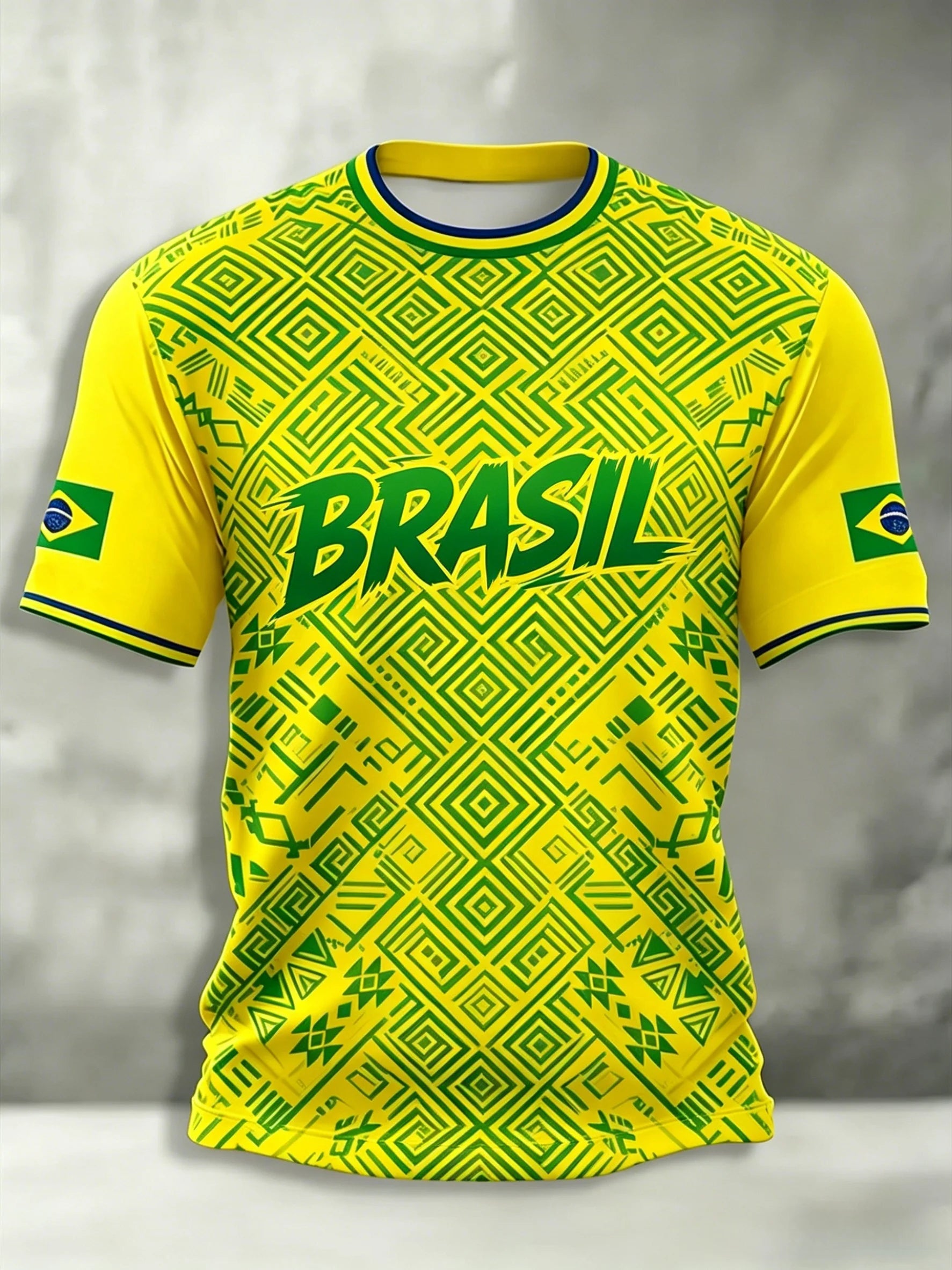 2026 Summer New Brazil Football Jerseys For Men Classic God Brazil Short Sleeve Tees Casual O-neck Sports Tshirts Man Clothing