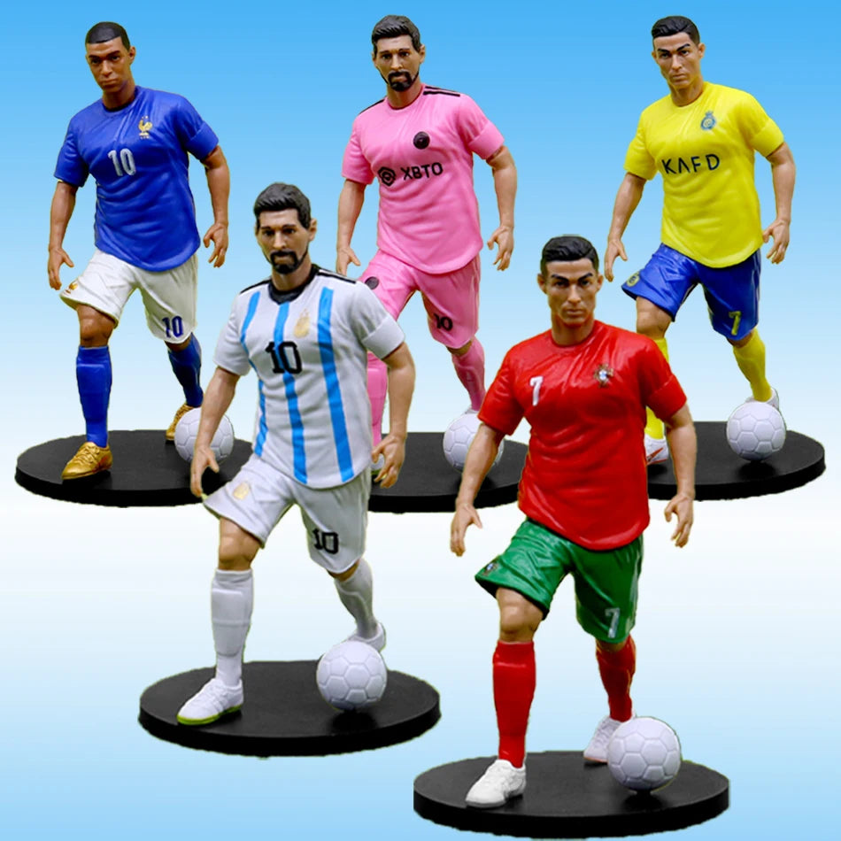 Figurines Football Stars – Ronaldo, Messi, Mbappé – Cadeau Fan