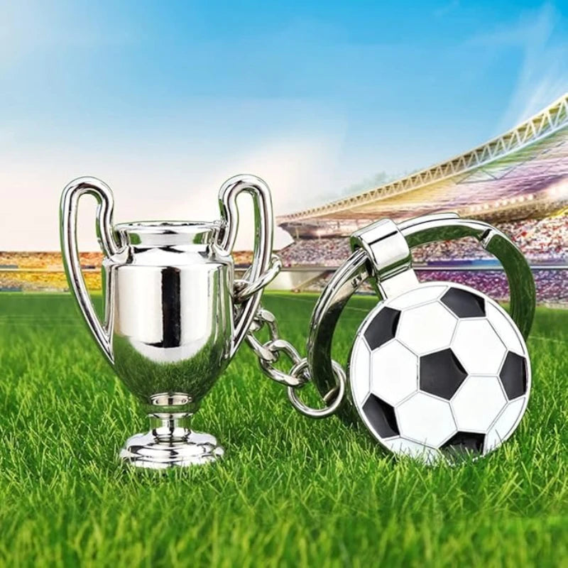 Porte-clés Souvenir Football – Trophée Coupe d'Europe – Cadeau Fan