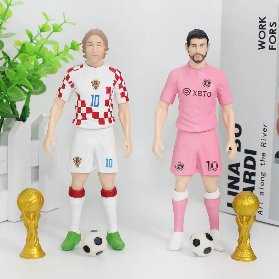 Figurines Football Stars – Ronaldo, Messi, Mbappé – Cadeau Fan