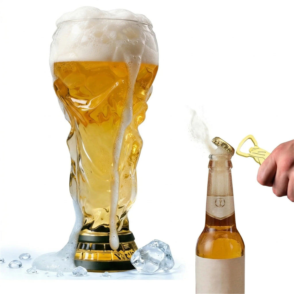 Verre à Bière Coupe de Champion Football – Cadeau Fan 16oz (450ml)