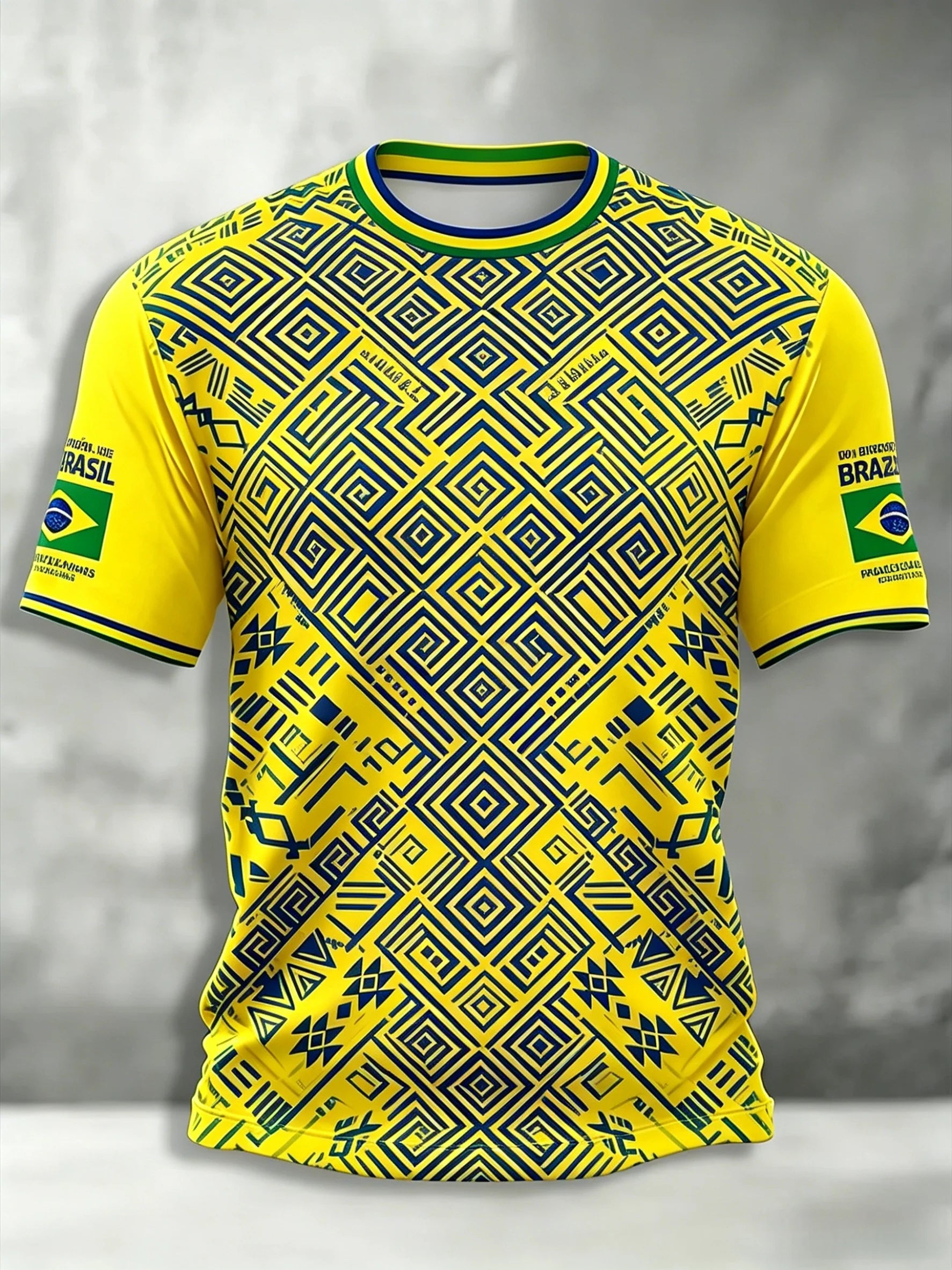 2026 Summer New Brazil Football Jerseys For Men Classic God Brazil Short Sleeve Tees Casual O-neck Sports Tshirts Man Clothing