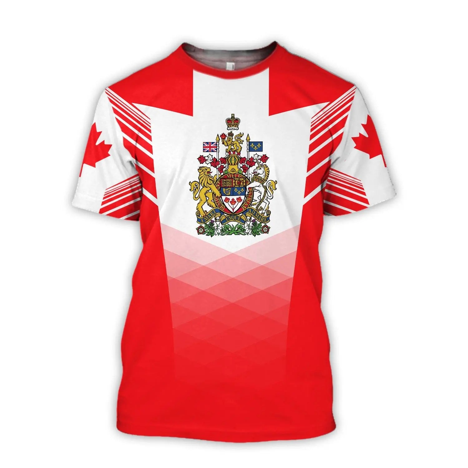 Canada T-Shirts Canadian Flag Emblem Maple Leaf 3D Print Tees Men Women Streetwear Fashion Oversized T Shirt Men Clothing Tops