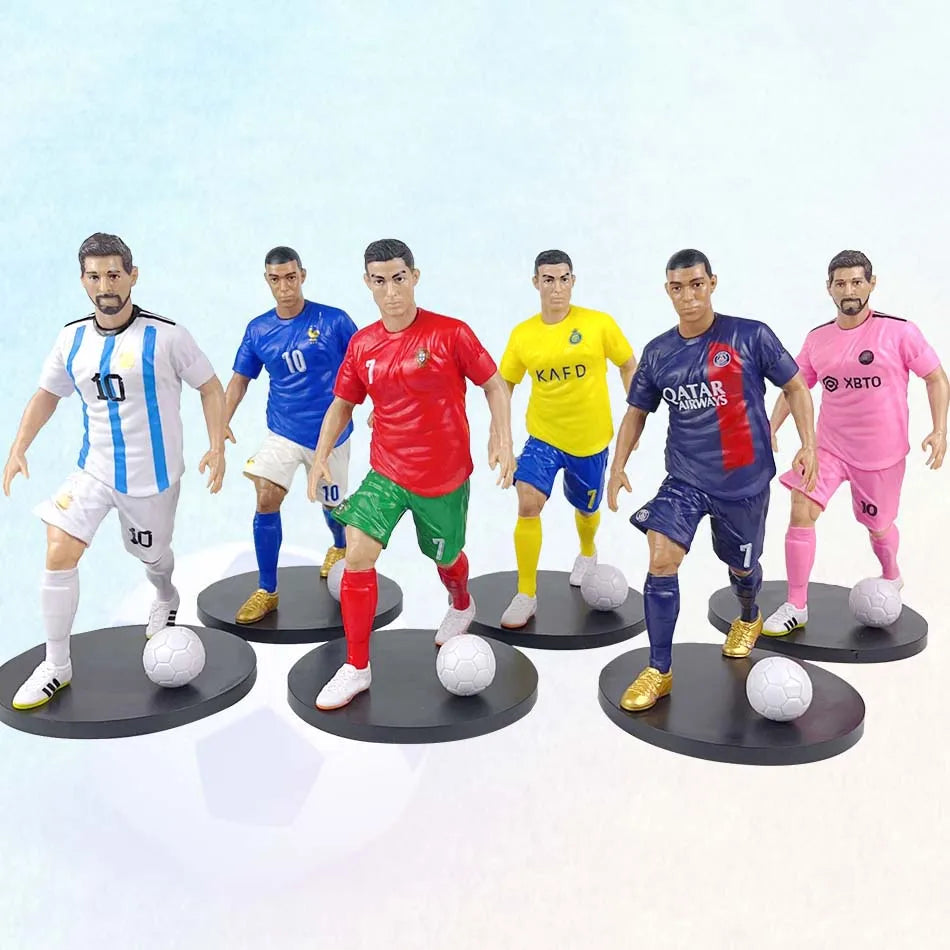 Figurine Football – Mbappé, Ronaldo, Messi – Cadeau Fan Real Madrid & Barcelone