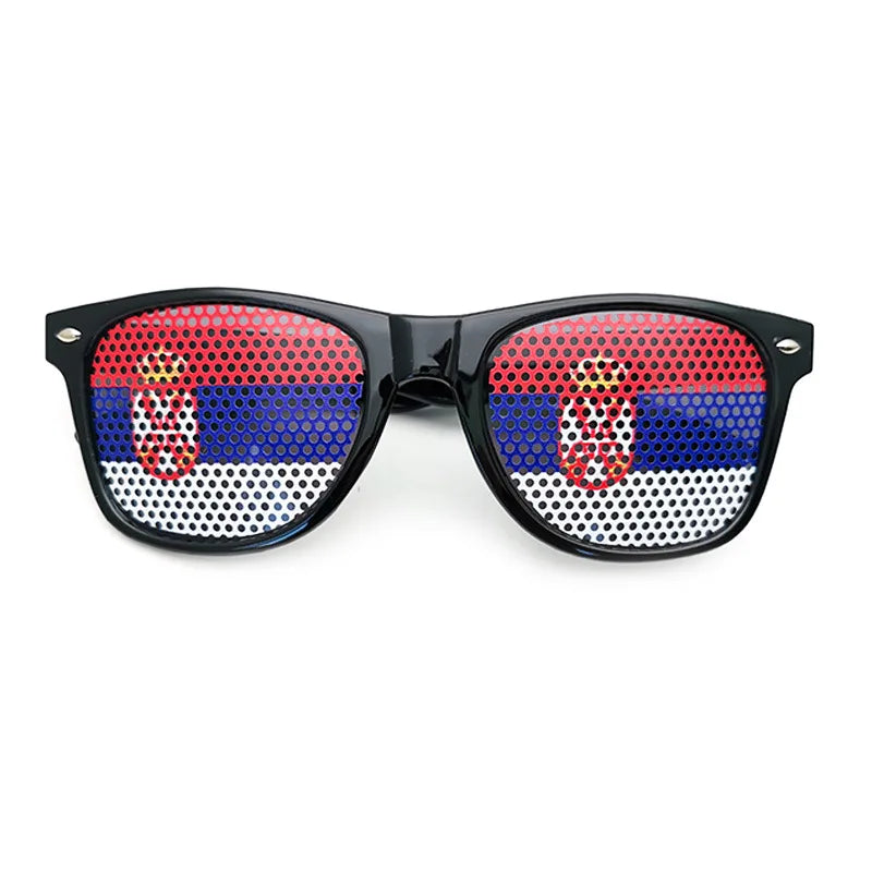 Lunettes de Soleil Drapeaux – 42 Pays – Accessoire Supporter Football