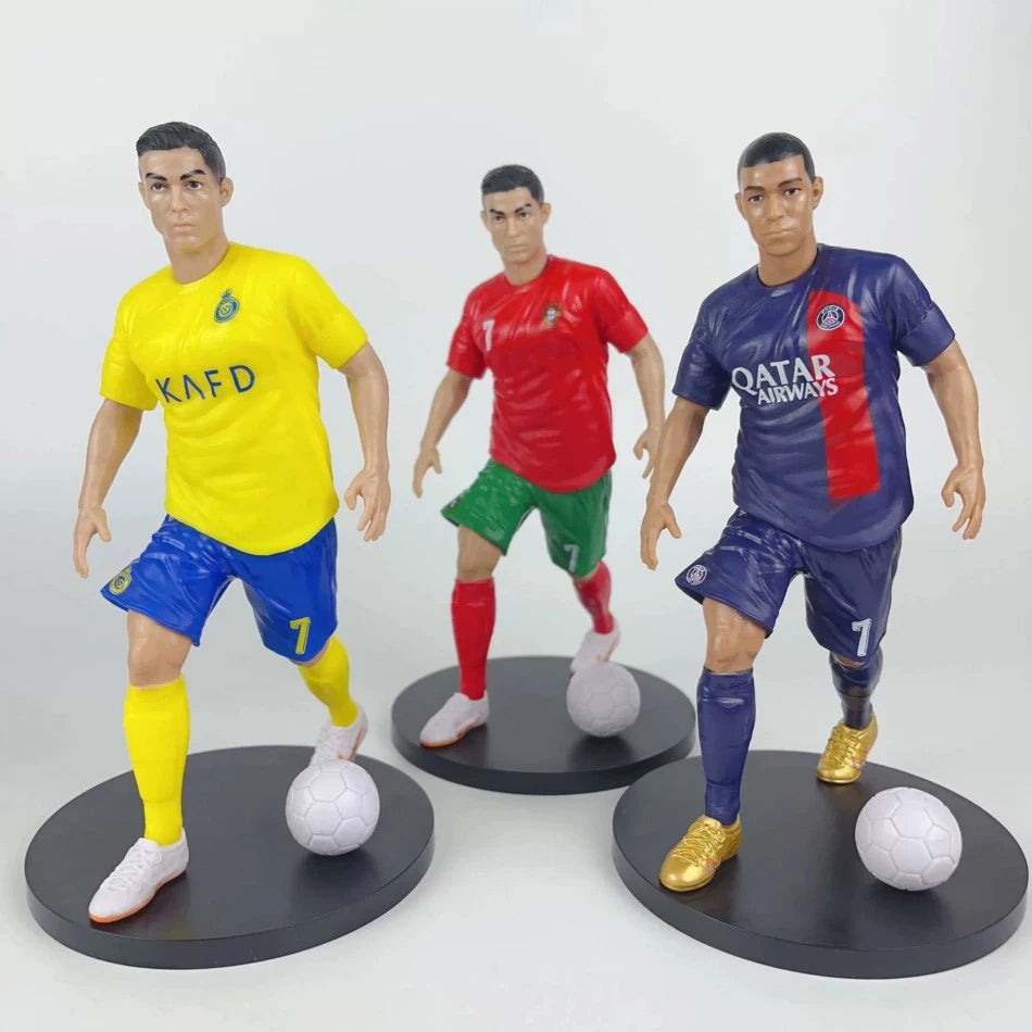 Figurines Football Stars – Ronaldo, Messi, Mbappé – Cadeau Fan