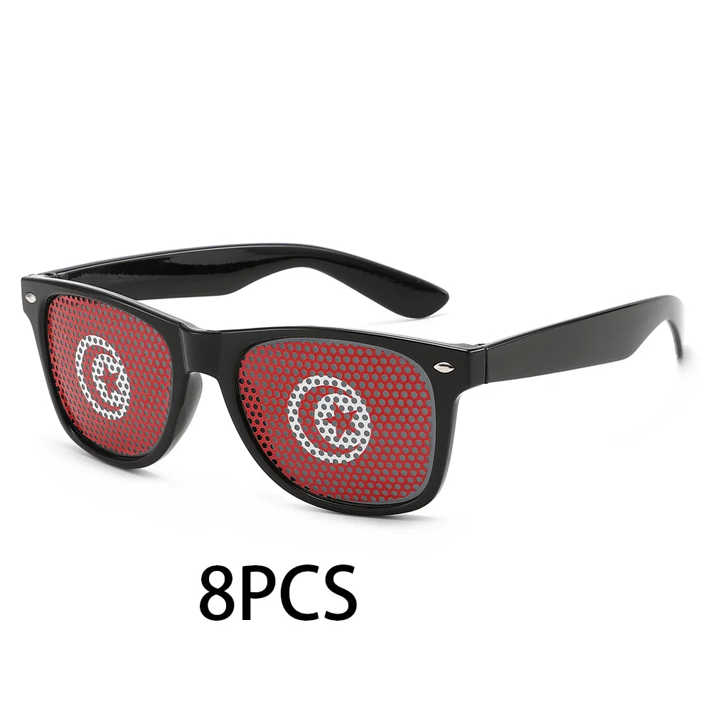8PCS HD Vision Flag Sunglasses Football Match Fans Sun Glasses Comfortable Anti-slip Legs Sports Party Eyewear