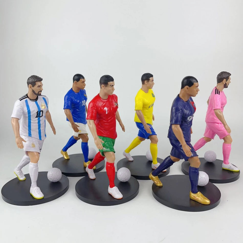 Figurines Football Stars – Ronaldo, Messi, Mbappé – Cadeau Fan