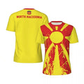 North Macedonia Graphic T-shirt For Men Street Oversized Short Sleeve Tees Summer 3D Printed Sports Fitness Football T Shirts