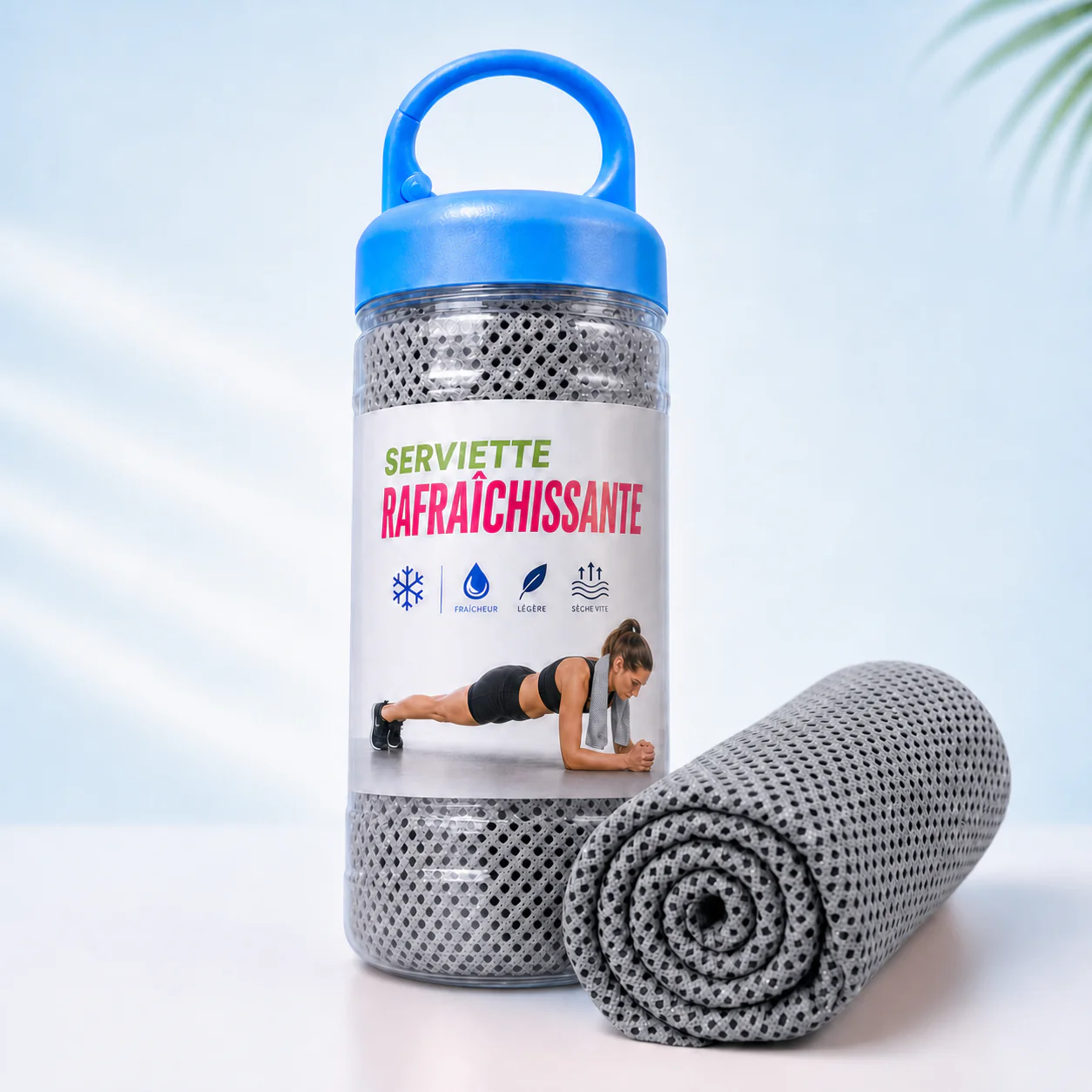 Serviette rafraîchissante grise MyBestShop