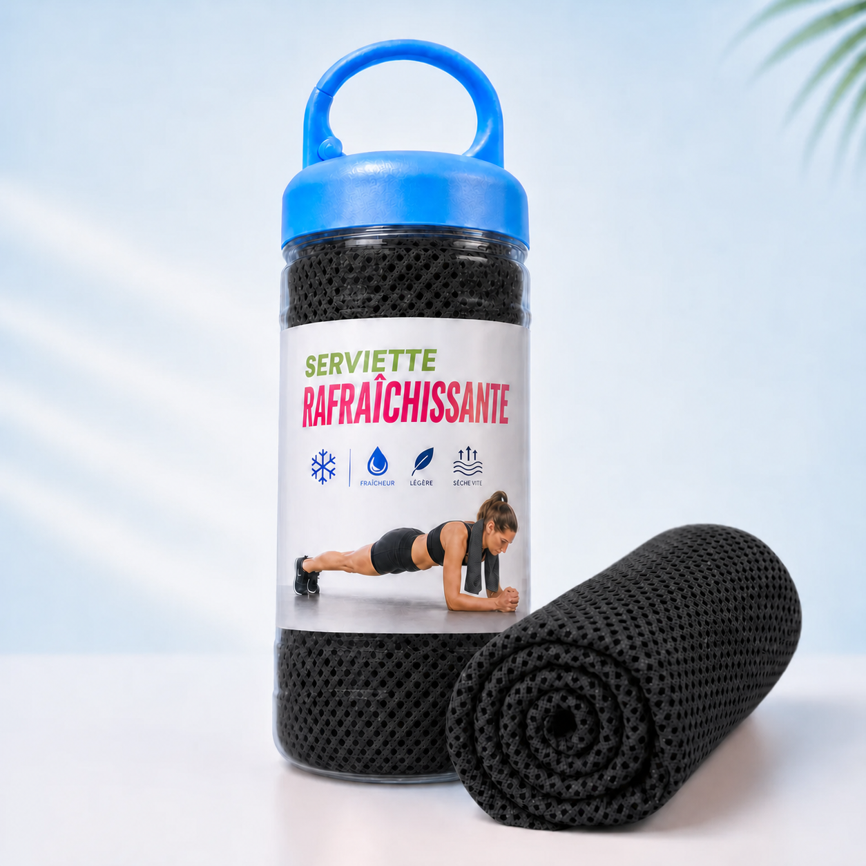 Serviette rafraîchissante noire MyBestShop