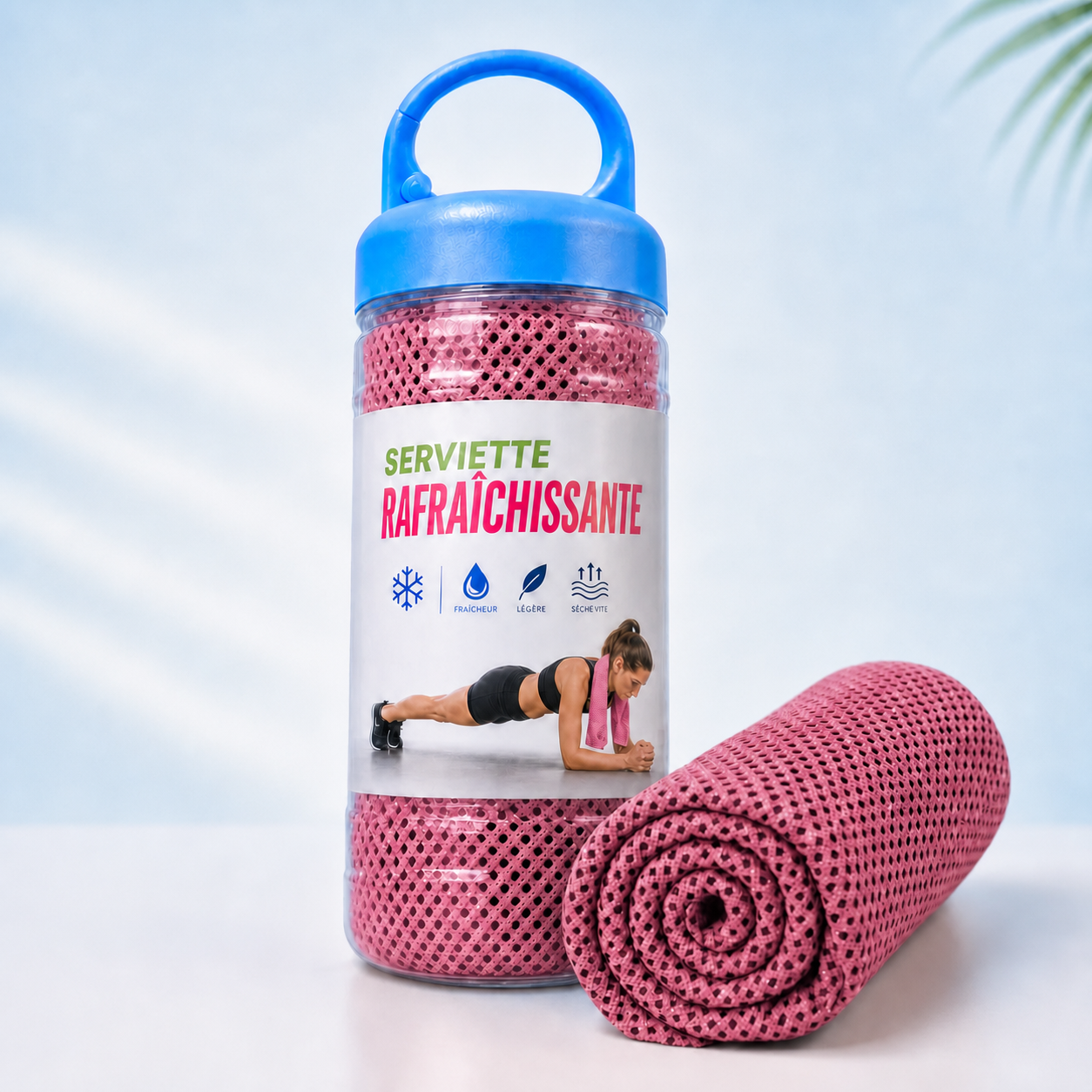 Serviette rafraîchissante rose MyBestShop